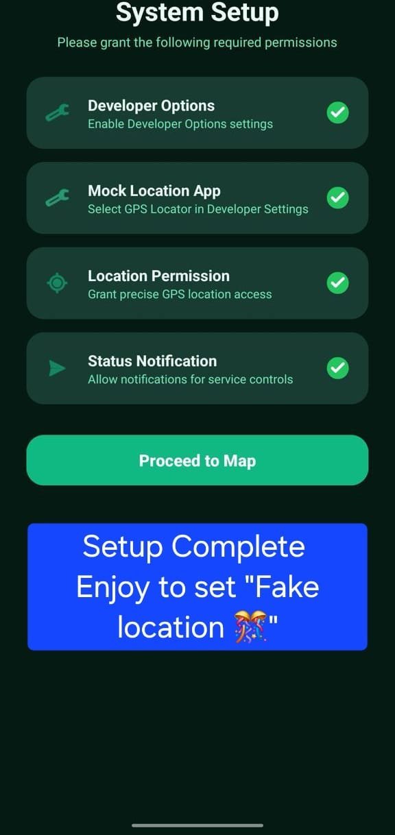 Proceed to Map Interface