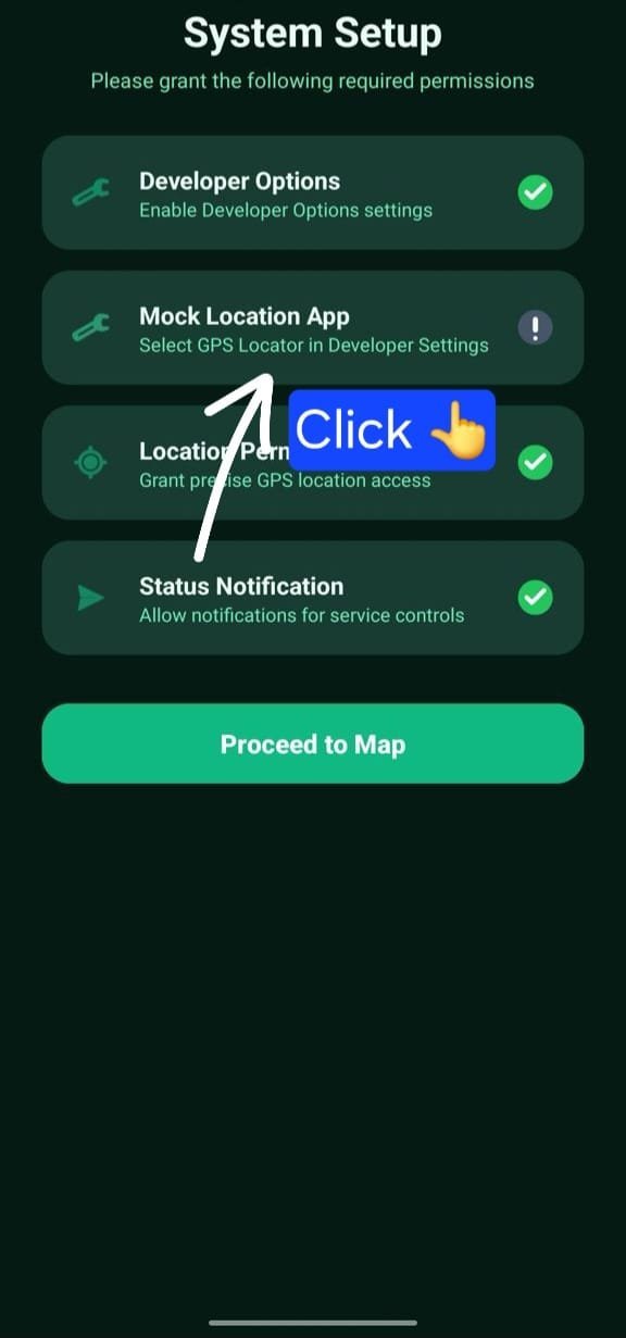 Click Mock Location App